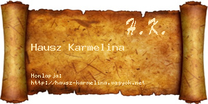 Hausz Karmelina névjegykártya